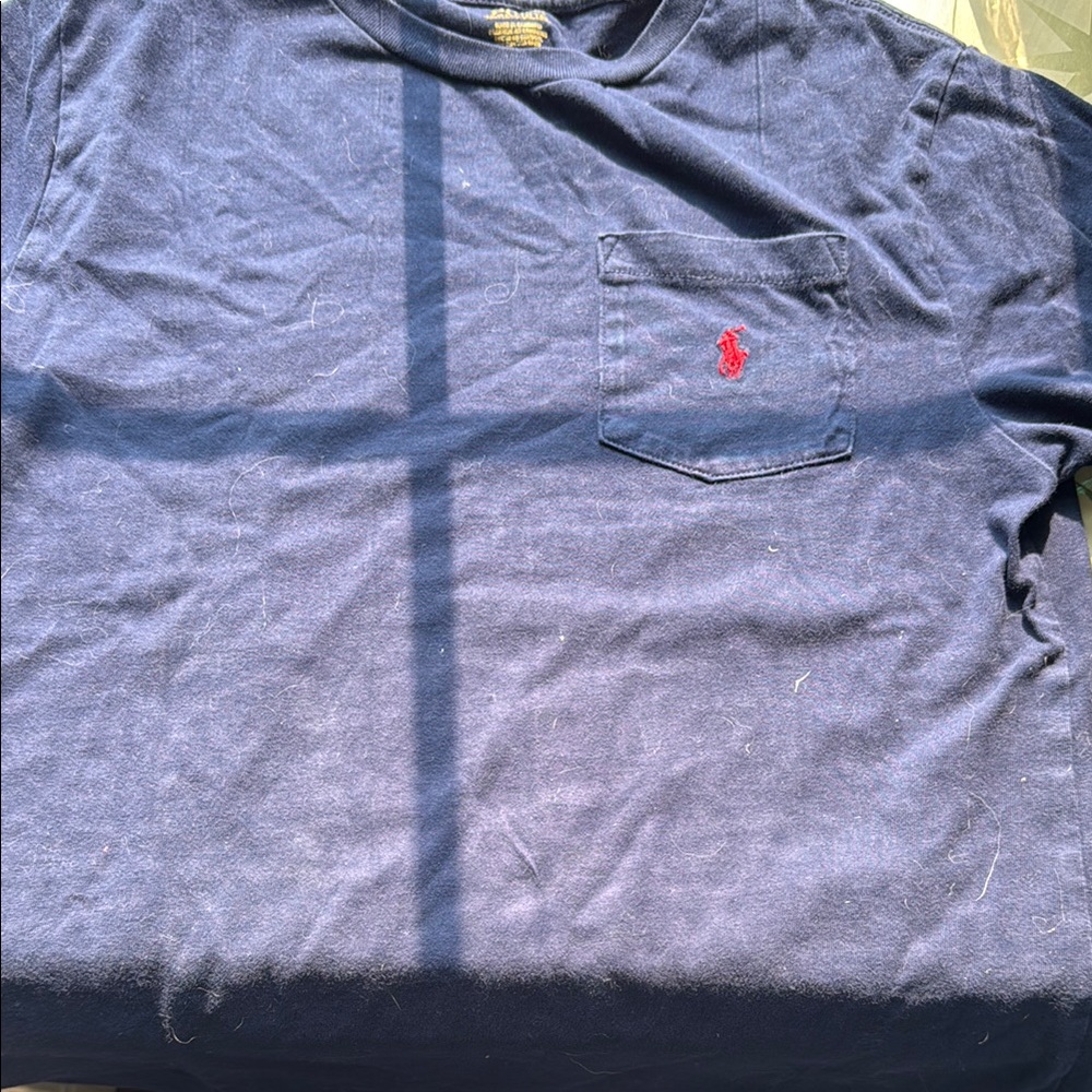 Boys Blue Polo Shirt large 14-16